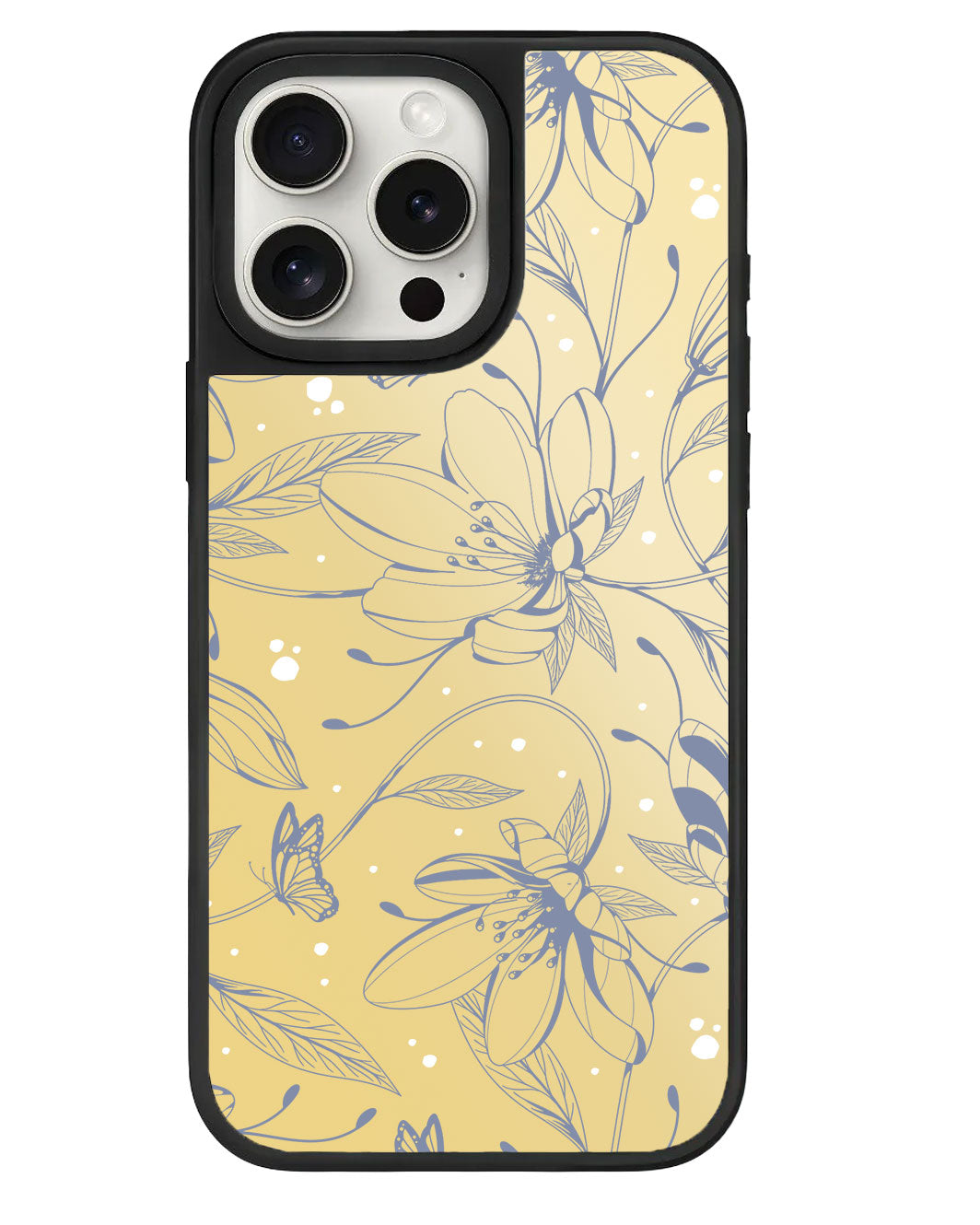 iPhone Mirror Grip - ดอกไม้และผีเสื้อ Sketchy 2.0