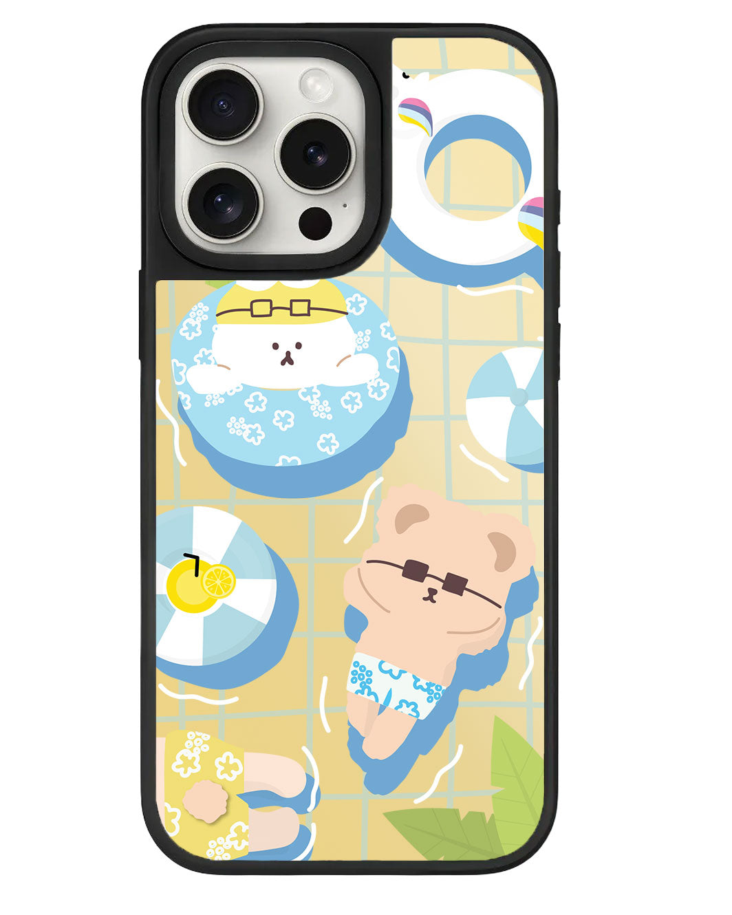 ที่จับกระจกสำหรับ iPhone - Pool Party Blue