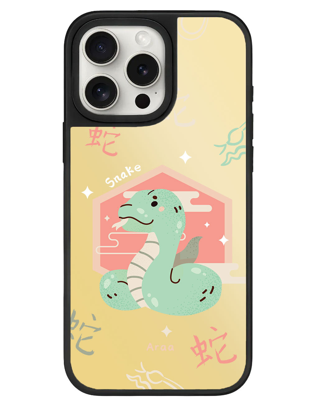 iPhone Mirror Grip - ลายงู (นักษัตรจีน / ชิโอ)