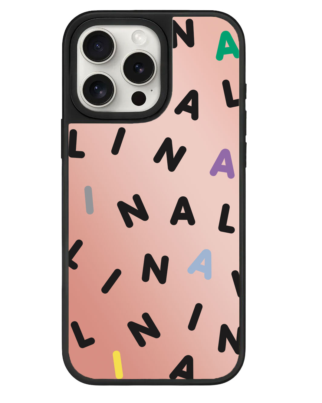 iPhone Mirror Grip - CUSTOM MONOGRAM 2.0 สีดำ