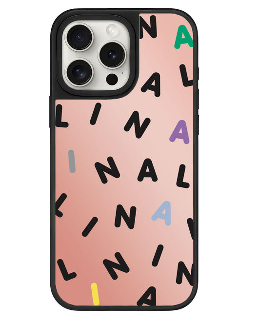 مقبض مرآة iPhone - مونوغرام 2.0 مخصص باللون الأسود