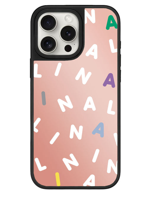 مقبض مرآة iPhone - مونوغرام 2.0 مخصص باللون الأبيض