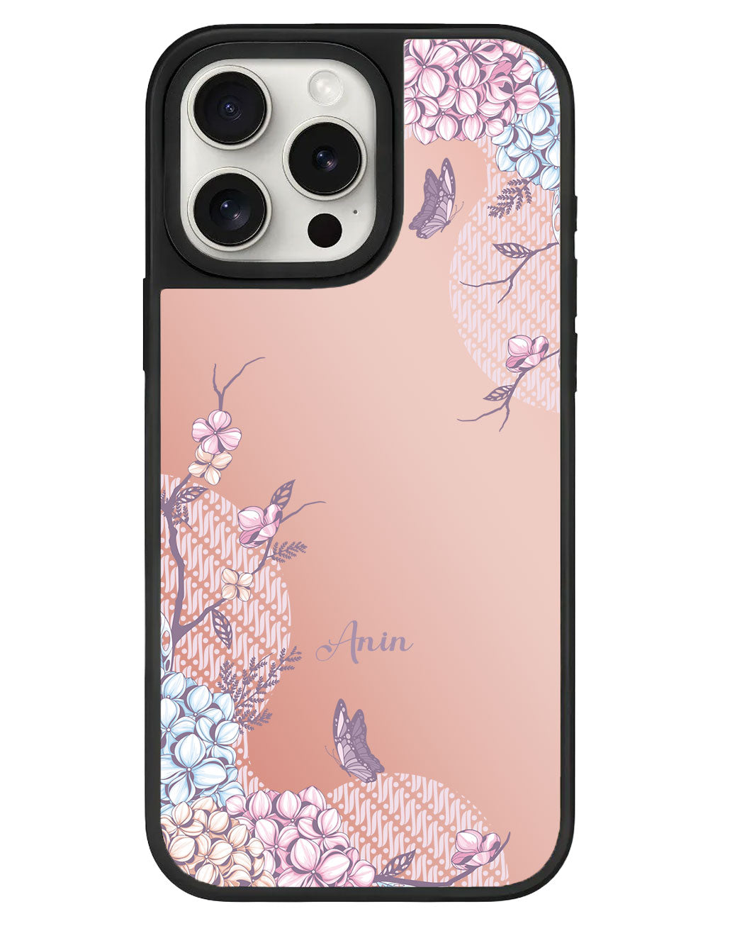 iPhone Mirror Grip - ลายดอกไม้บาติก