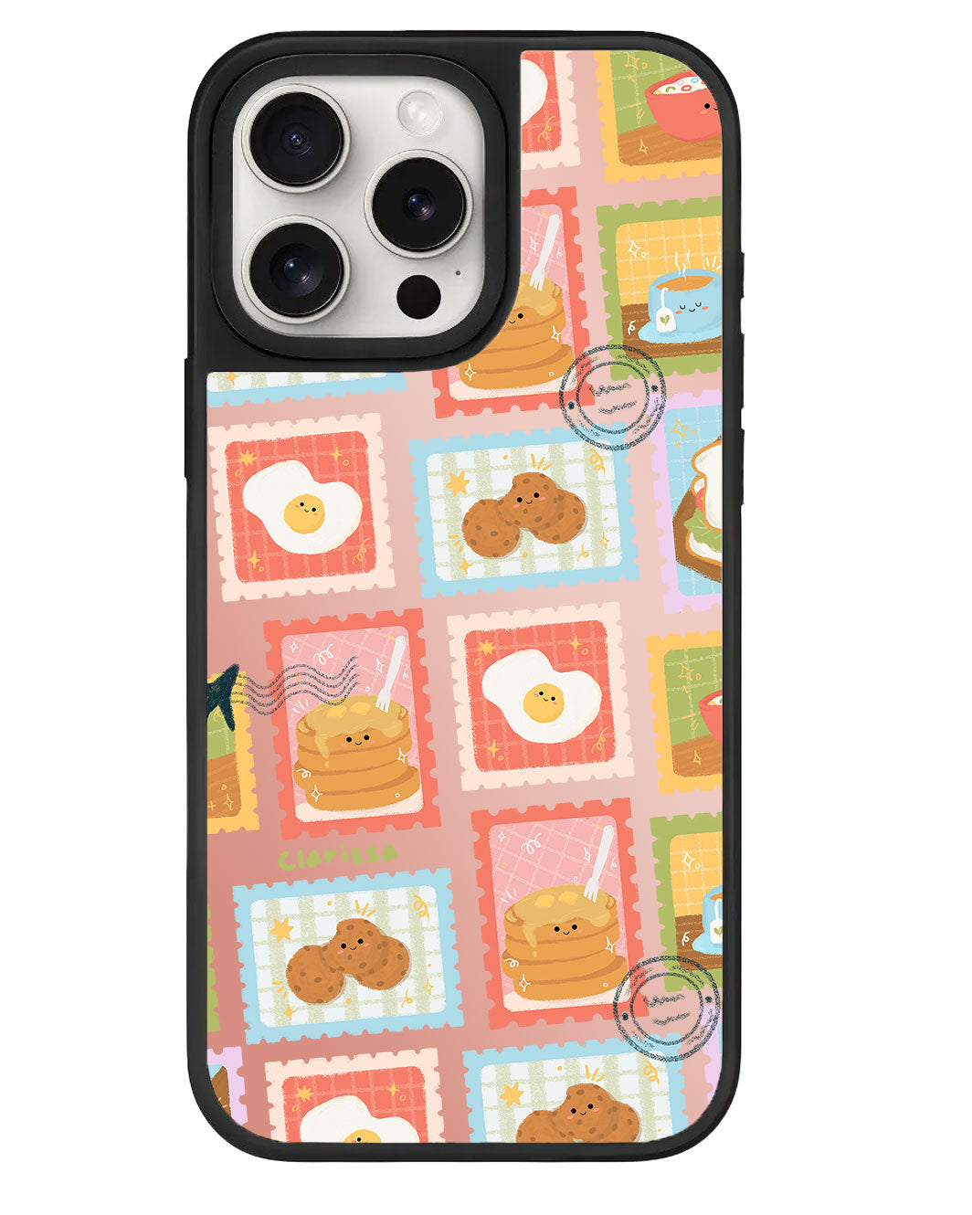 iPhone Mirror Grip - Breakfast Menu Stamps