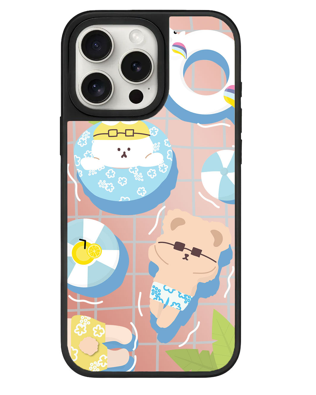 ที่จับกระจกสำหรับ iPhone - Pool Party Blue