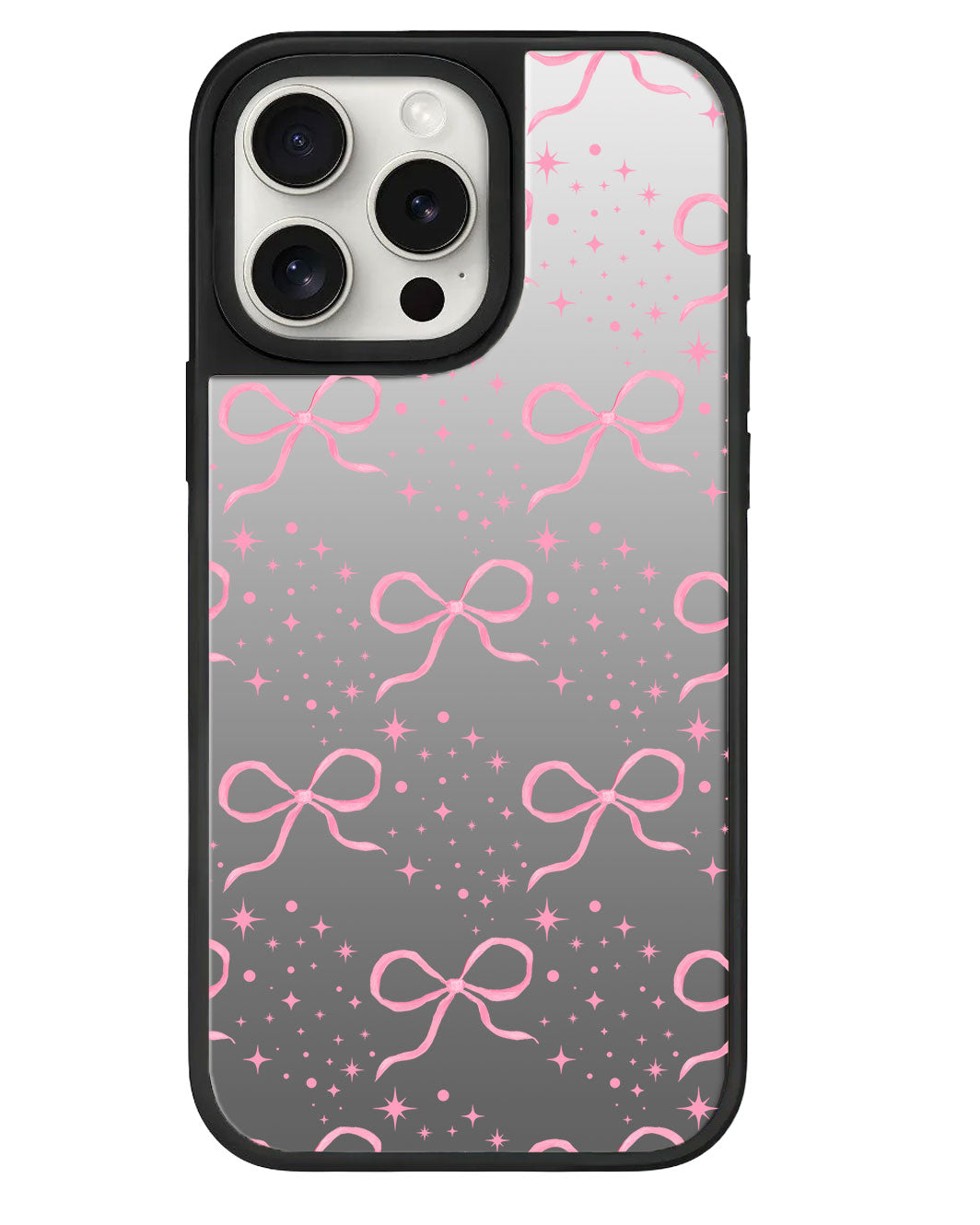 iPhone Mirror Grip - โบว์ระยิบระยับสไตล์ Coquette