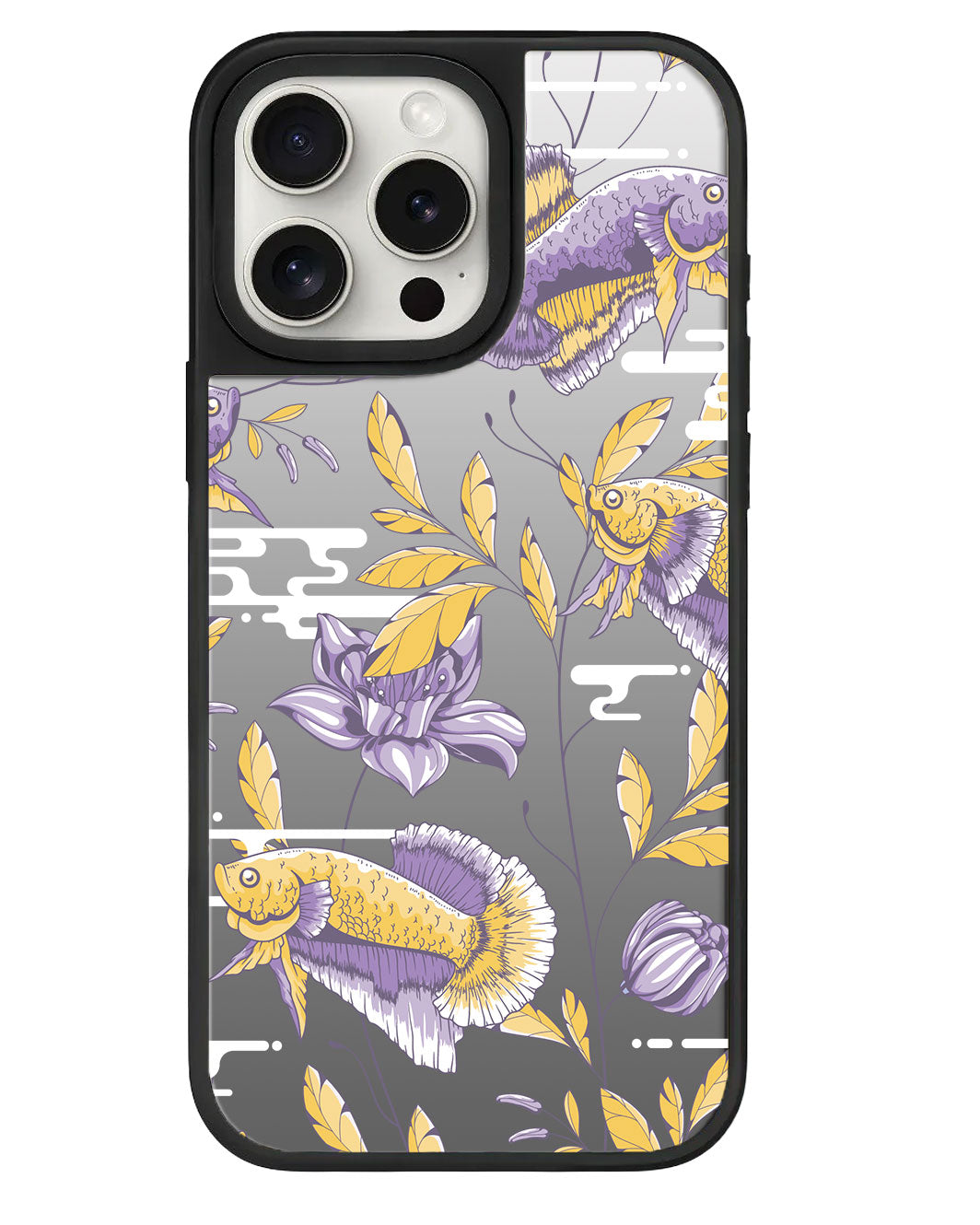 ที่จับกระจกสำหรับ iPhone - Fish & Floral 5.0