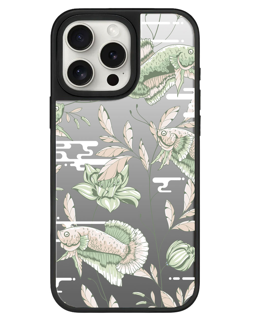 ที่จับกระจกสำหรับ iPhone - Fish & Floral 6.0