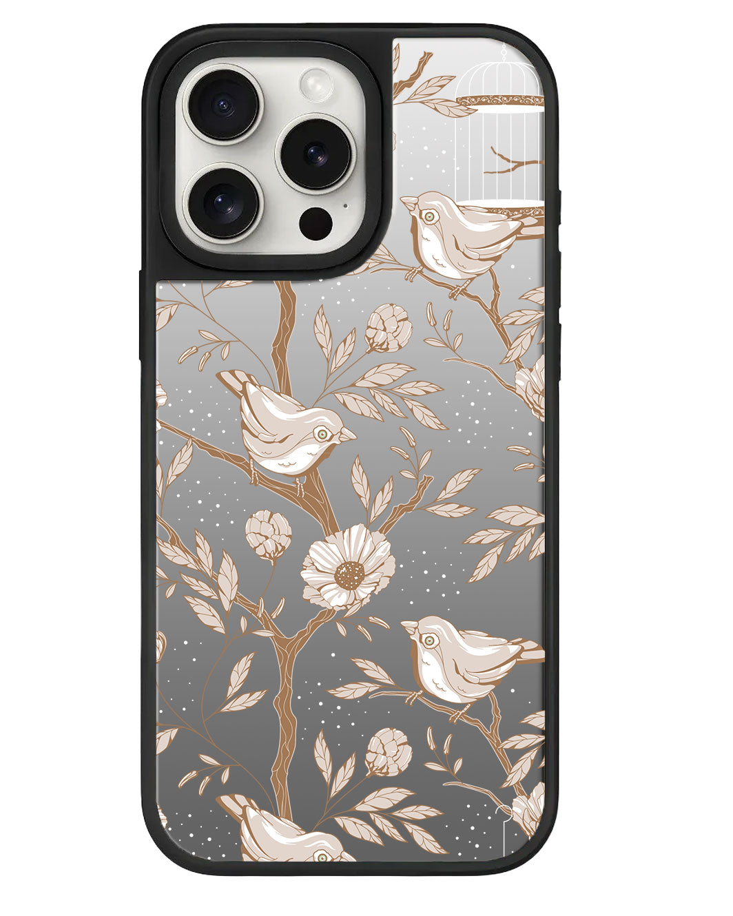 ที่จับกระจกสำหรับ iPhone - Lovebird Monochrome 3.0