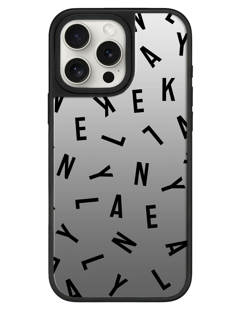 iPhone Mirror Grip - CUSTOM MONOGRAM 1.0 สีดำ
