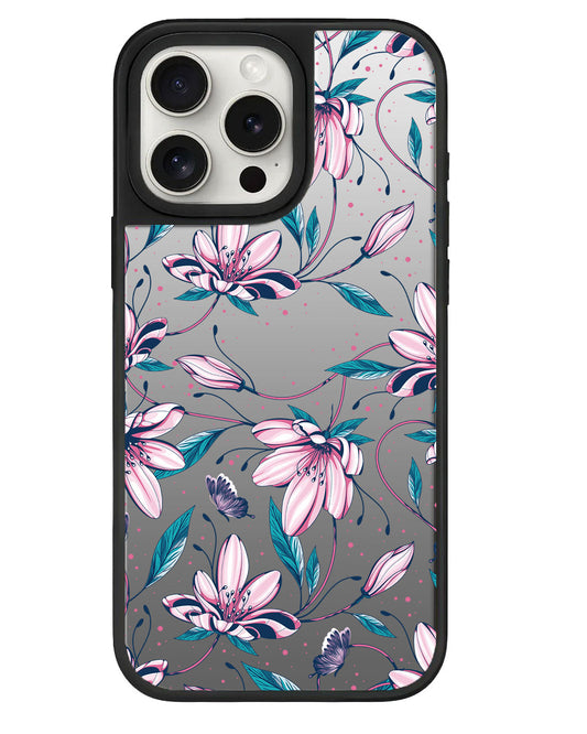 قبضة مرآة آيفون - توليب وردي