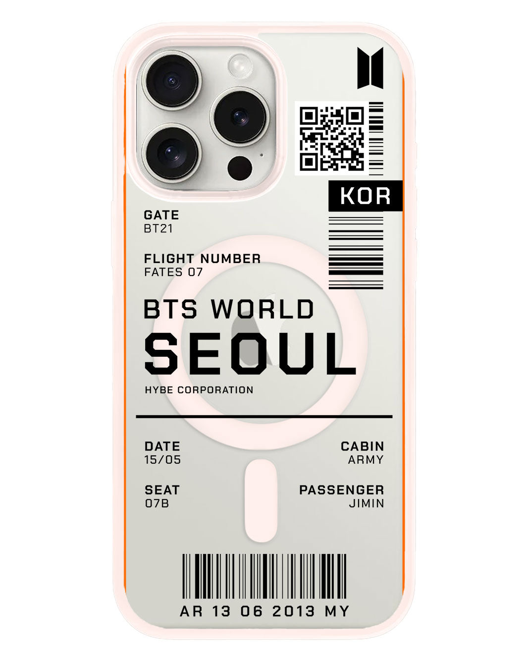 واقي خلفي هجين للآيفون - تذكرة BTS العالمية