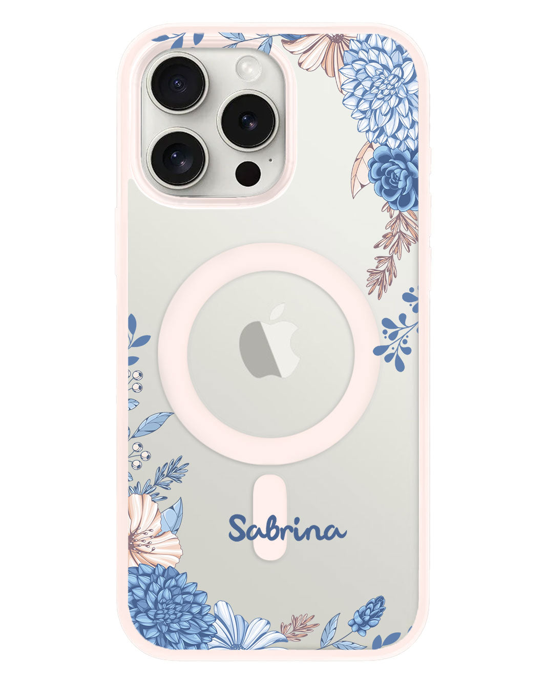 iPhone Rearguard Hybrid - ลายดอกไม้สีน้ำเงิน