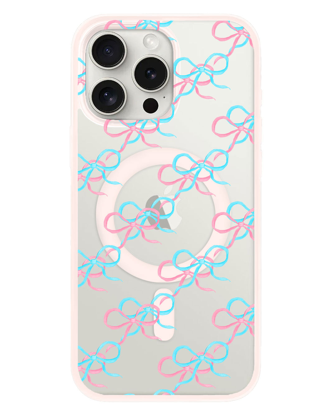 iPhone Rearguard Hybrid - สีชมพู Coquette Pink & Blue Bow