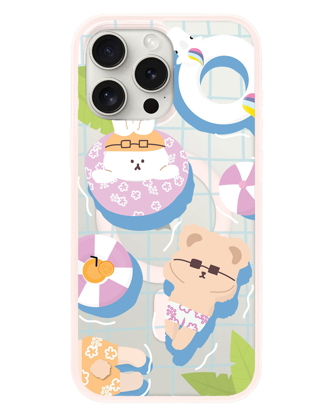 iPhone Rearguard Hybrid - สีชมพู Pool Party