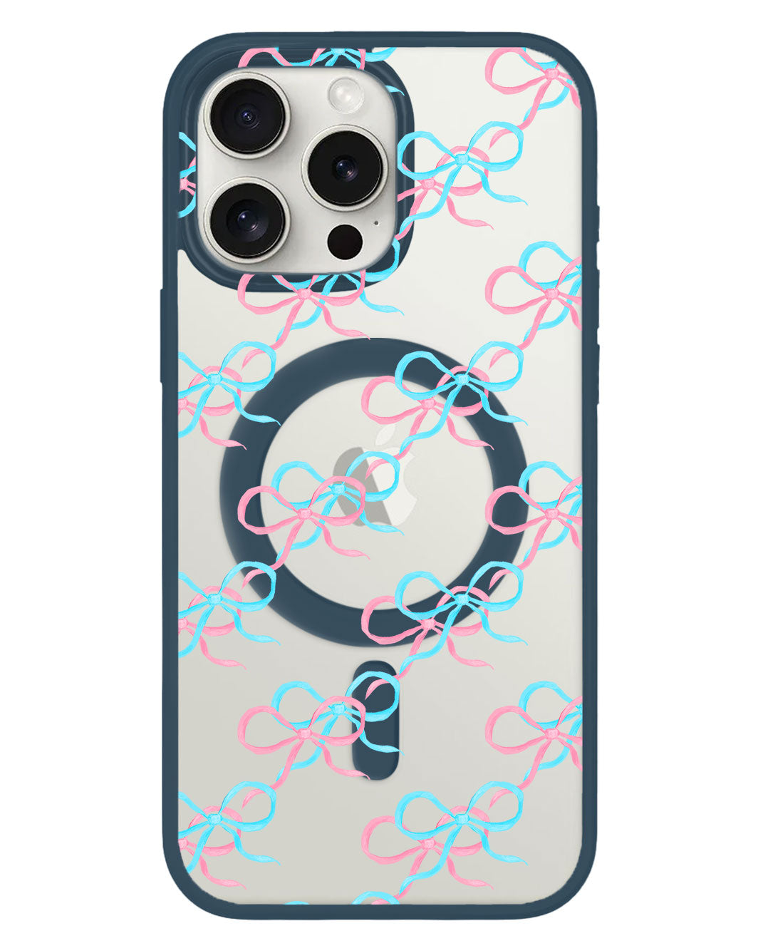 iPhone Rearguard Hybrid - สีชมพู Coquette Pink & Blue Bow