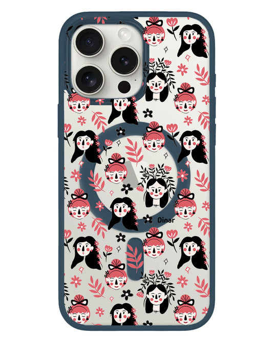 واقي خلفي هجين للآيفون - وجوه زهرية