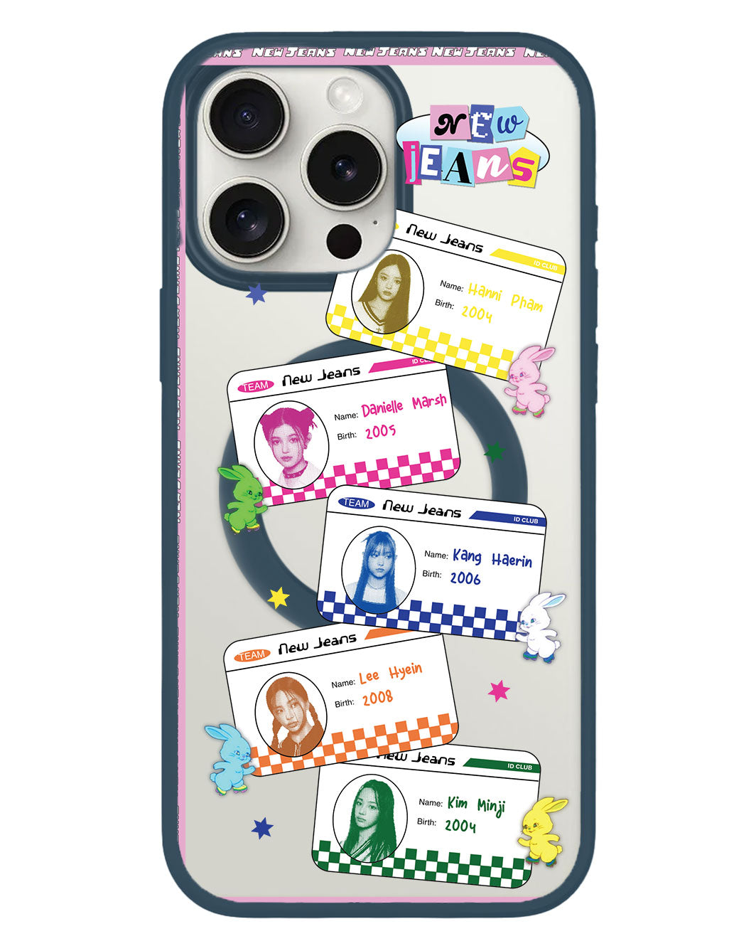 واقي خلفي هجين لهاتف iPhone - نادي NEW JEANS ID