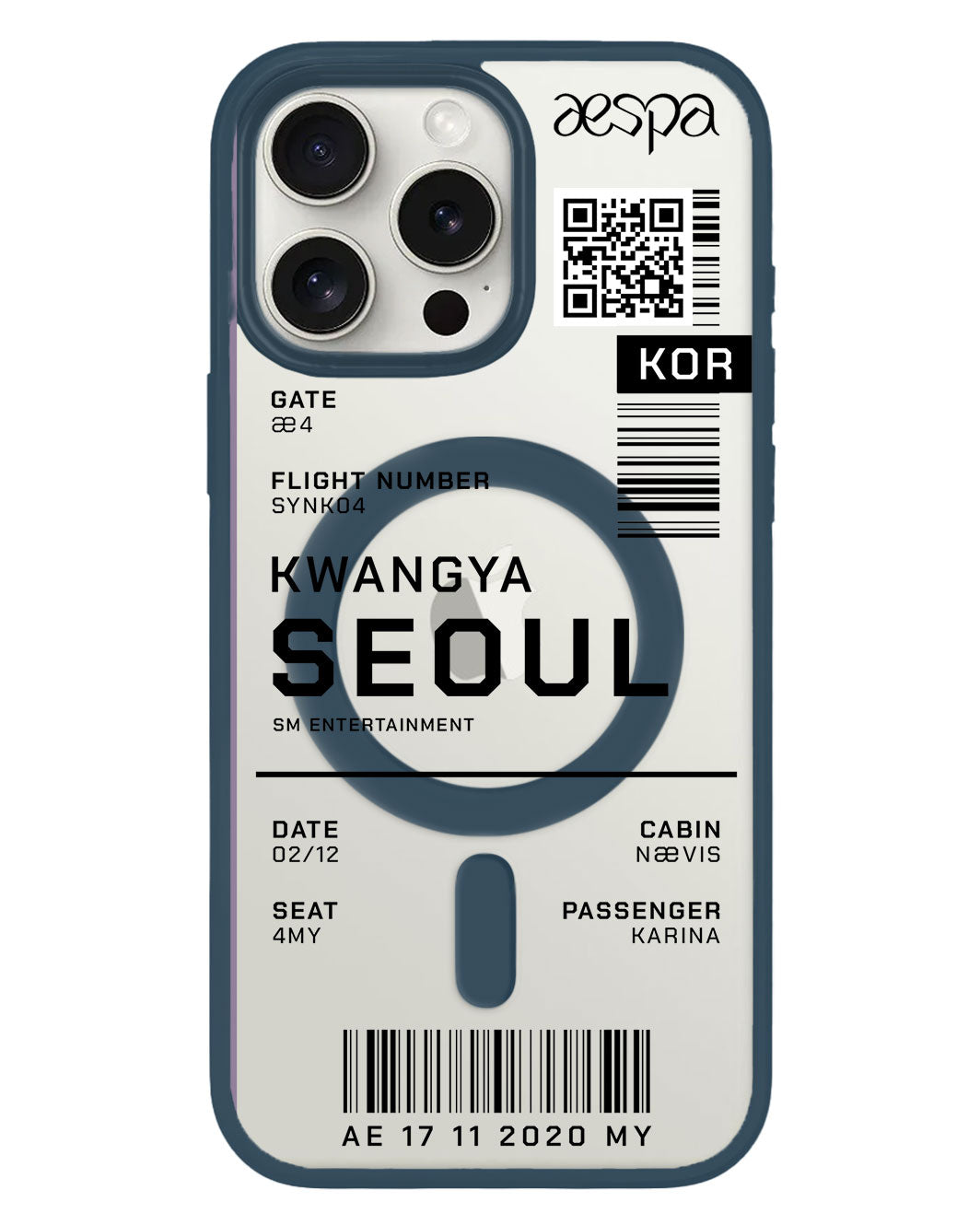 واقي خلفي هجين لهاتف iPhone - تذكرة Aespa Kwangya