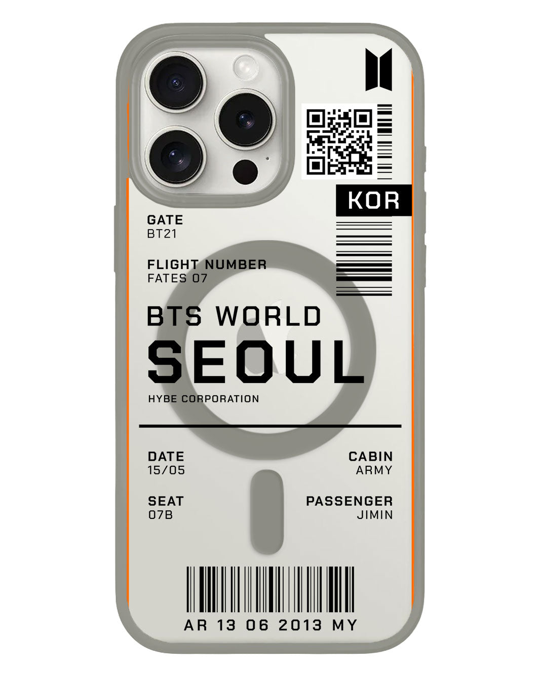 واقي خلفي هجين للآيفون - تذكرة BTS العالمية