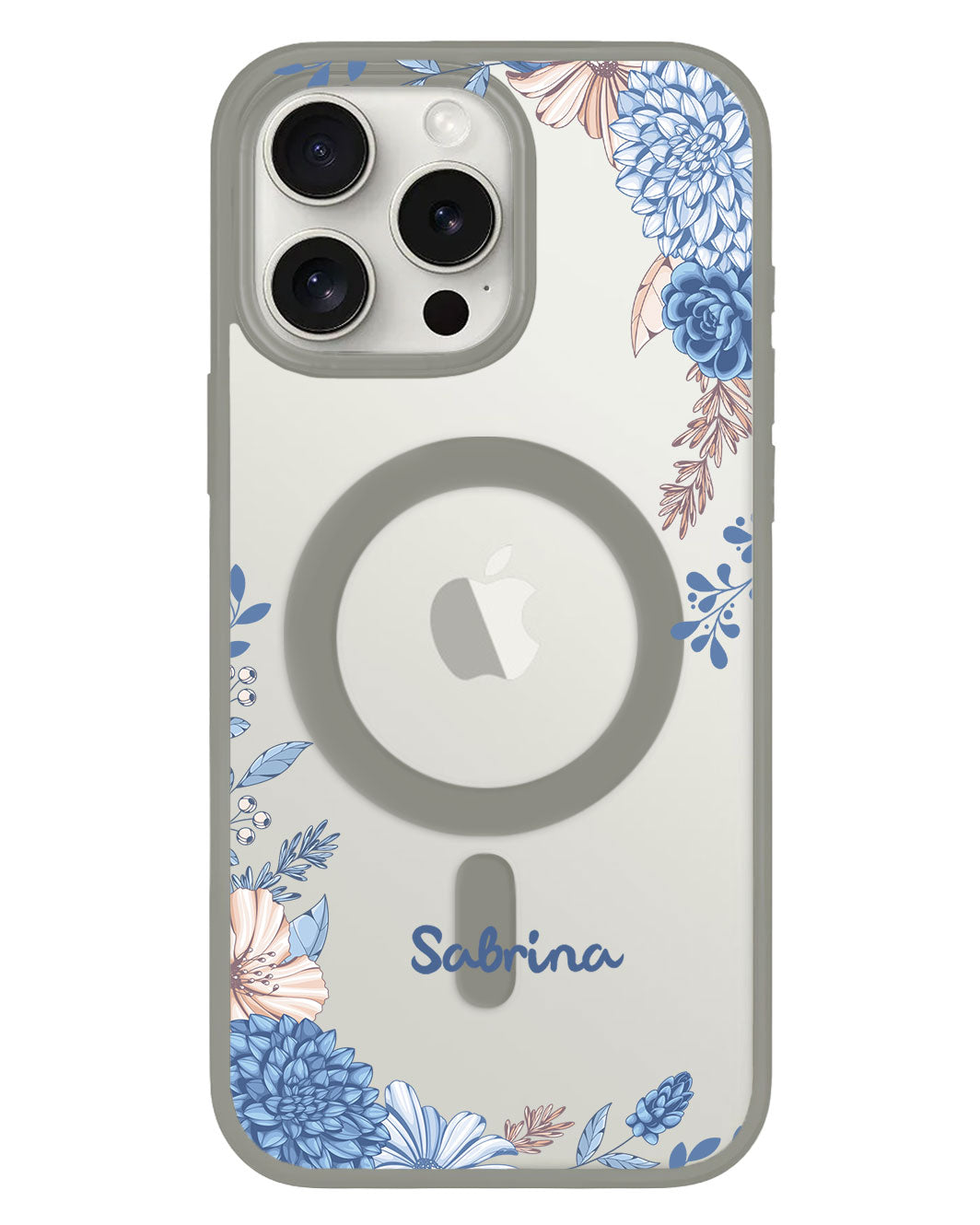 iPhone Rearguard Hybrid - ลายดอกไม้สีน้ำเงิน