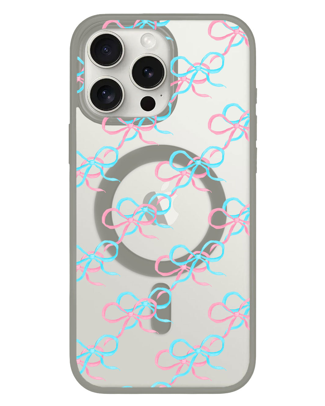 iPhone Rearguard Hybrid - สีชมพู Coquette Pink & Blue Bow