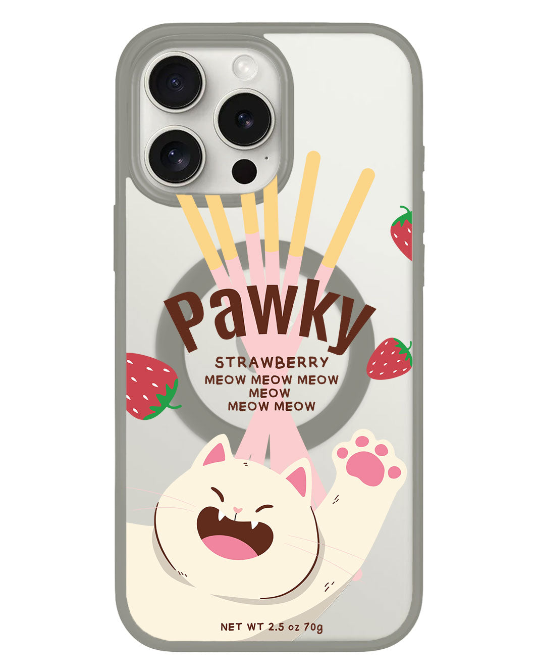واقي خلفي هجين لهاتف iPhone - Pawky Cat