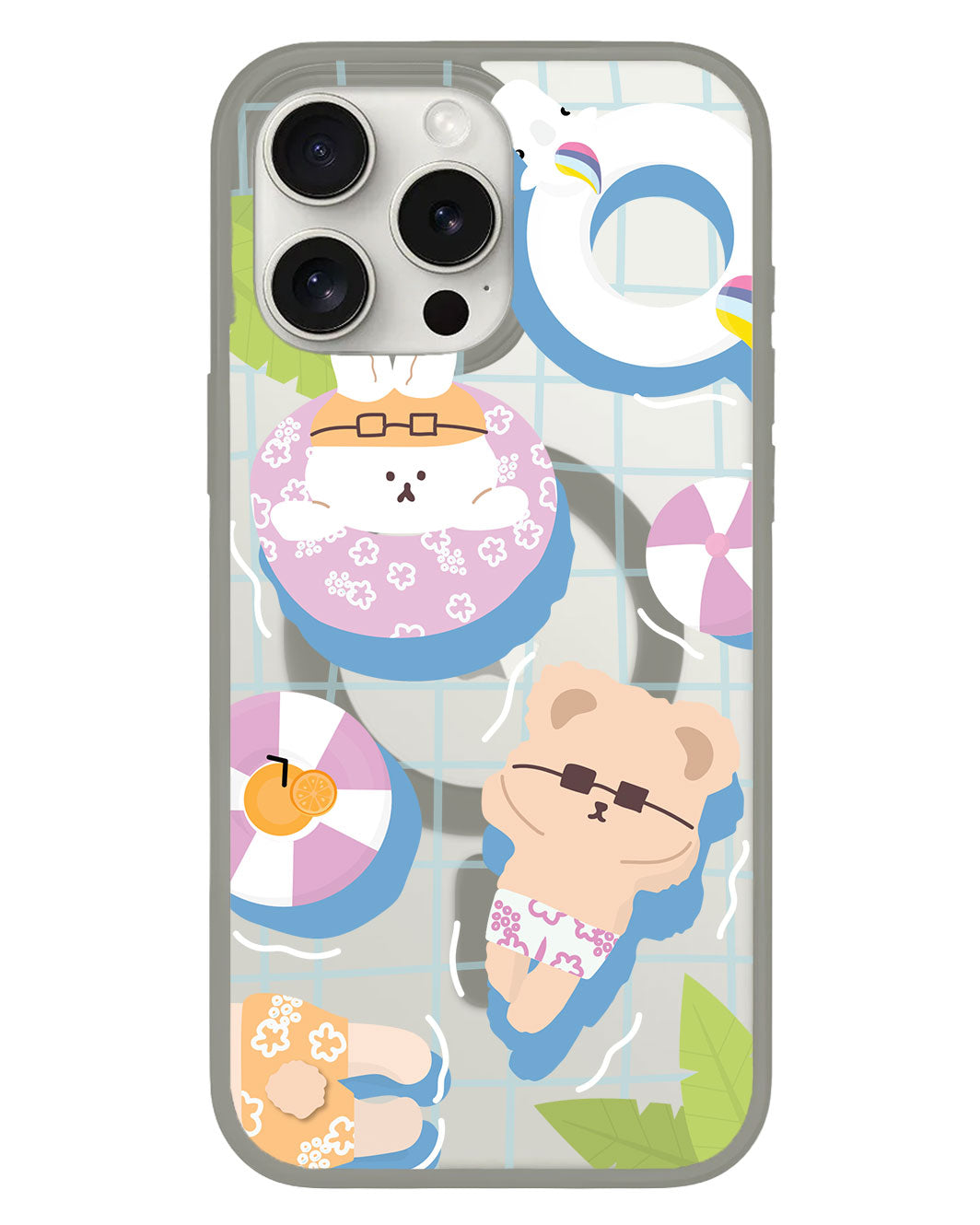 iPhone Rearguard Hybrid - สีชมพู Pool Party
