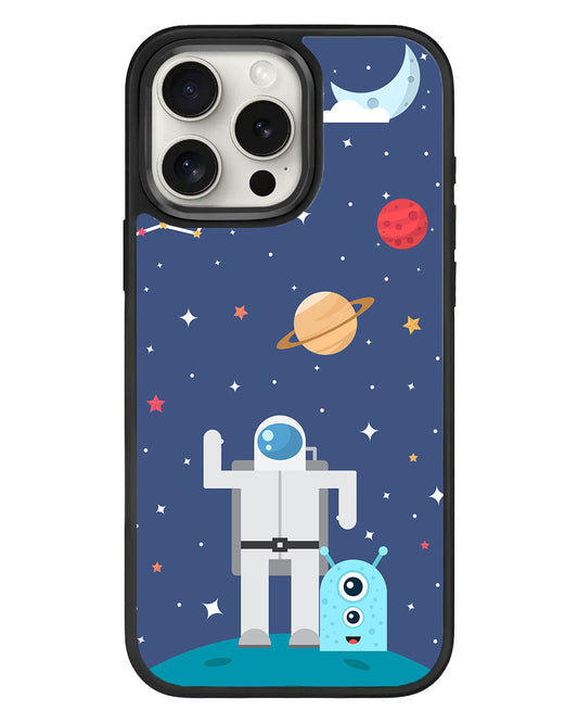 iPhone Standee Grip Case - Blue Alien