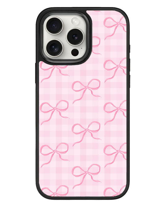 iPhone Standee Grip Case - Coquette Pink Bow