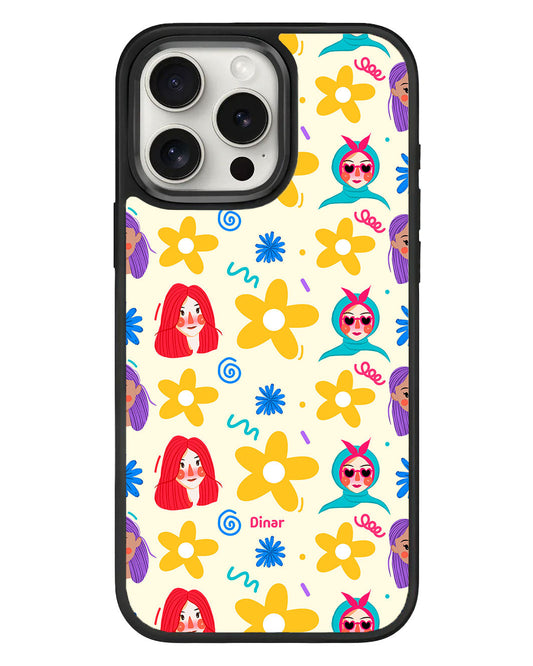 iPhone Standee Grip Case - Daisy Faces