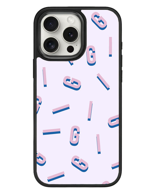 iPhone Standee Grip Case - CUSTOM MONOGRAM 1.0 Cotton Candy