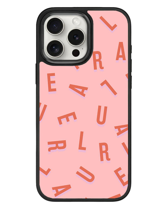 iPhone Standee Grip Case - CUSTOM MONOGRAM 1.0 Coral