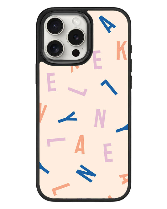 iPhone Standee Grip Case - CUSTOM MONOGRAM 1.0 Rainbow