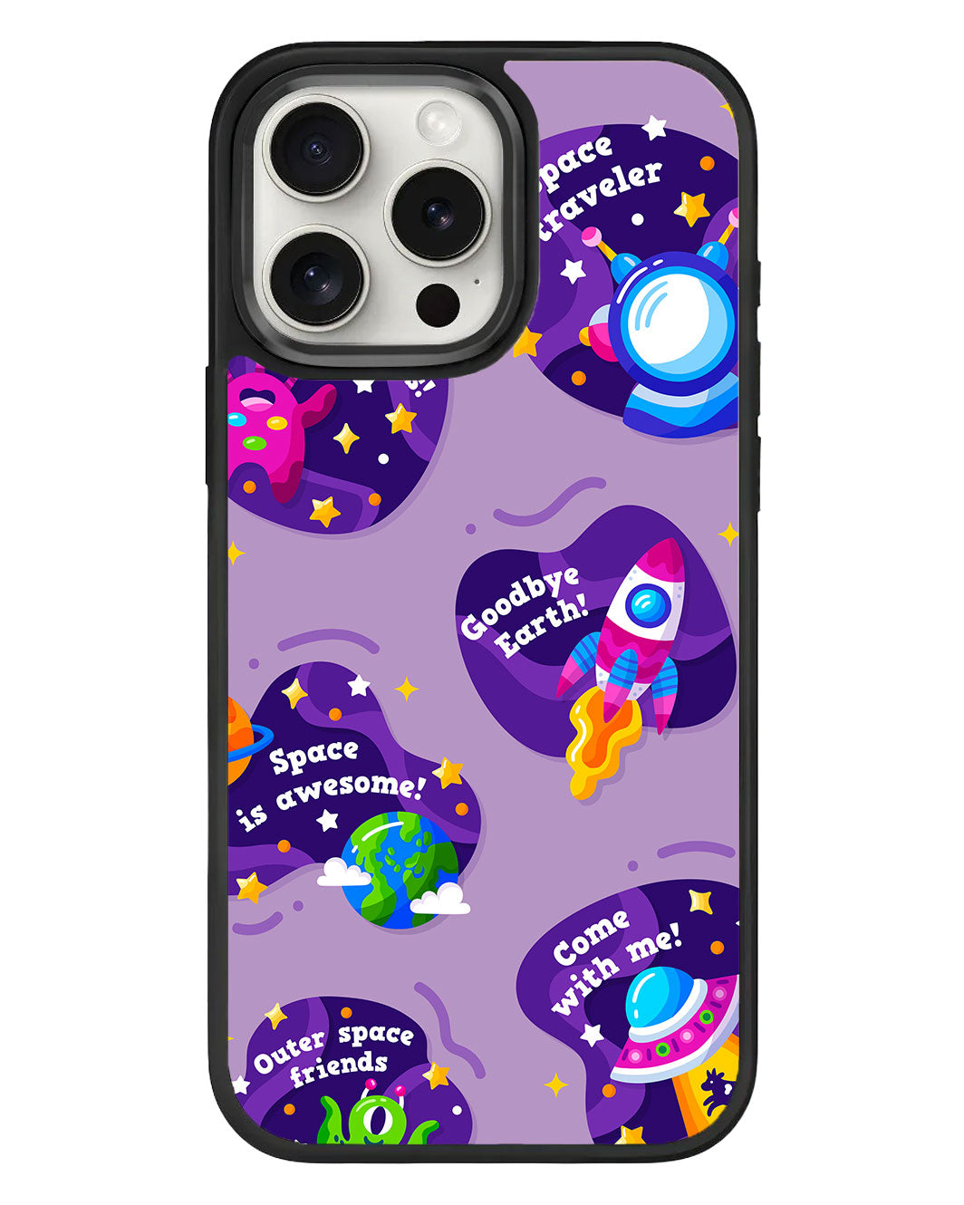 جراب iPhone Standee Grip - مسافر الفضاء