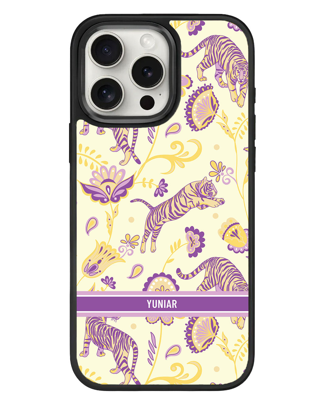 جراب iPhone Standee Grip - نمر وزهور 4.0
