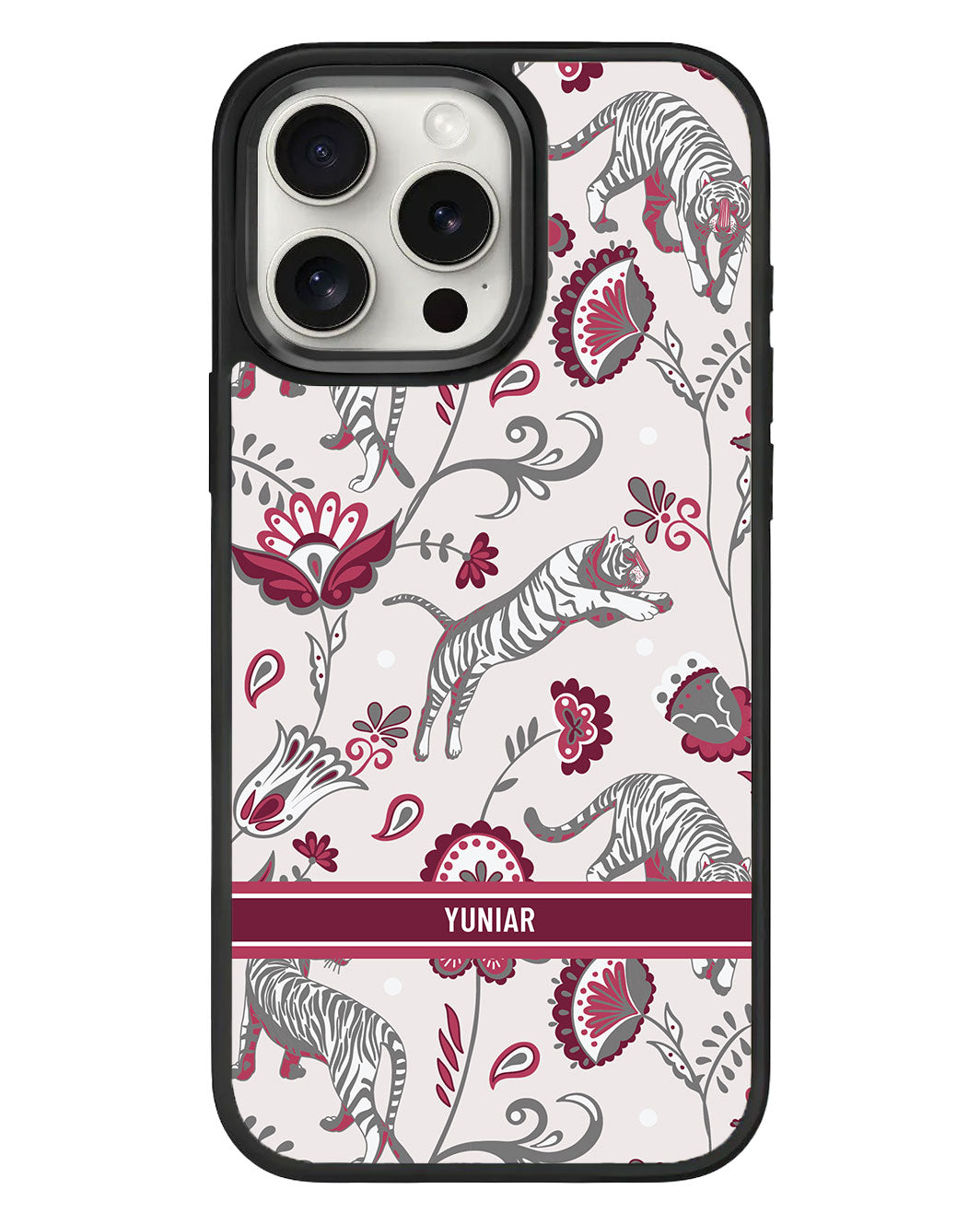 جراب iPhone Standee Grip - نمر وزهور 6.0