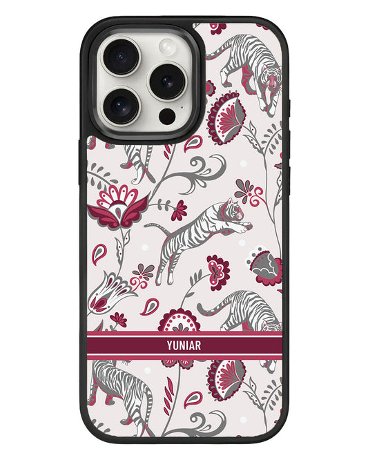 iPhone Standee Grip Case - Tiger & Floral 6.0