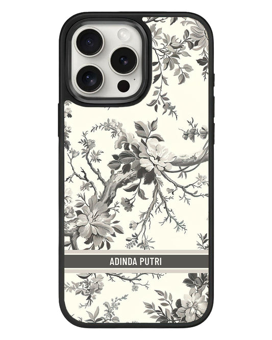 iPhone Standee Grip Case - Toile Du Juoy Florale
