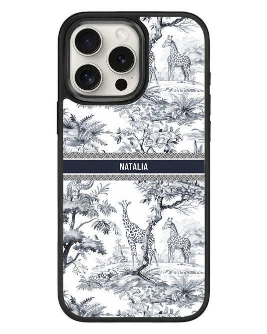 iPhone Standee Grip Case - Toile du Juoy Giraffe