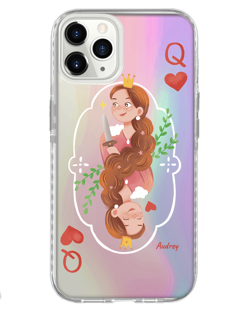 غطاء خلفي لهاتف iPhone Holo - مقاس كوين (غطاء مزدوج)