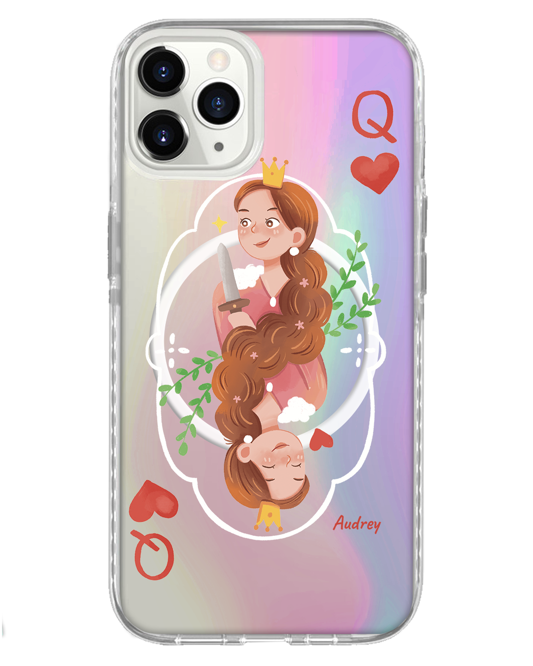غطاء خلفي لهاتف iPhone Holo - مقاس كوين (غطاء مزدوج)