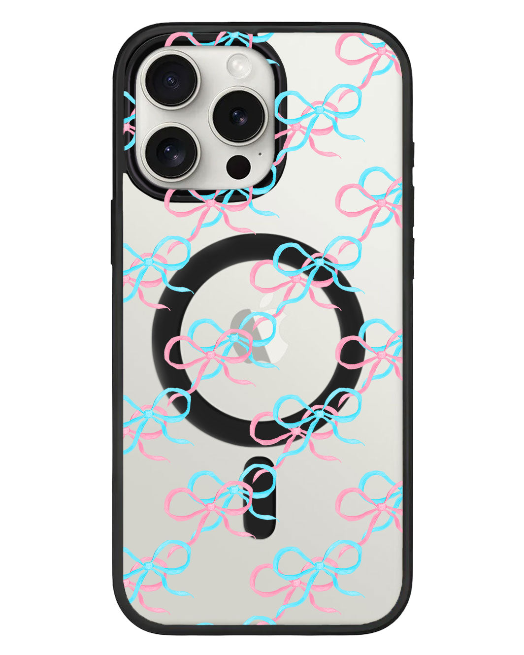 iPhone Rearguard Hybrid - สีชมพู Coquette Pink & Blue Bow