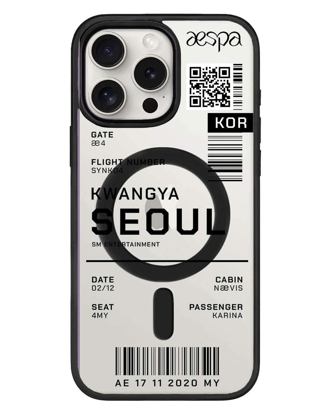 واقي خلفي هجين لهاتف iPhone - تذكرة Aespa Kwangya