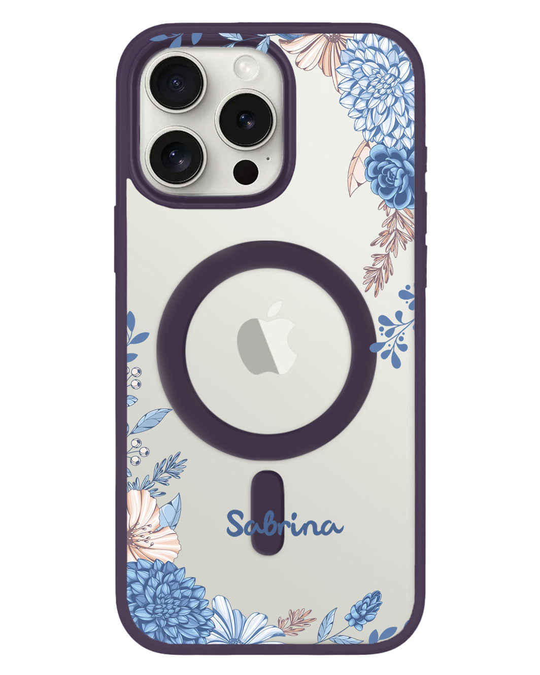 iPhone Rearguard Hybrid - ลายดอกไม้สีน้ำเงิน
