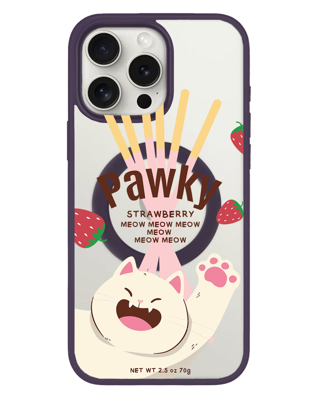 واقي خلفي هجين لهاتف iPhone - Pawky Cat
