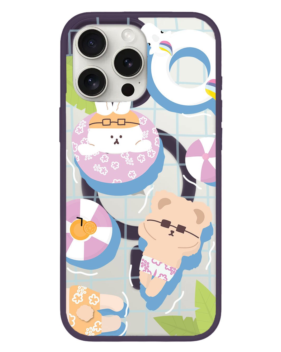 iPhone Rearguard Hybrid - สีชมพู Pool Party