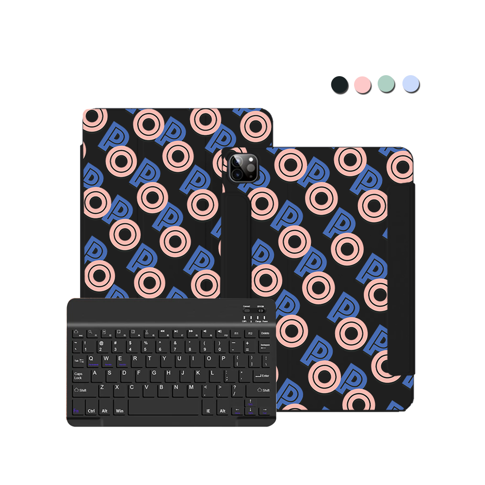 ฝาพับคีย์บอร์ดไร้สายสำหรับ iPad / Android Tab - Initial Monogram 1.0