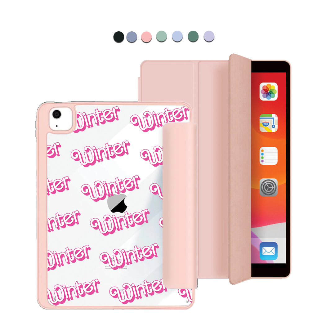 ฝาพับอะคริลิกสำหรับ iPad - ลายโมโนแกรมบาร์บี้