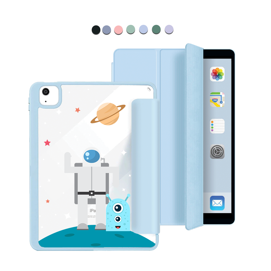 ฝาพับอะคริลิกสำหรับ iPad - เอเลี่ยนสีน้ำเงิน